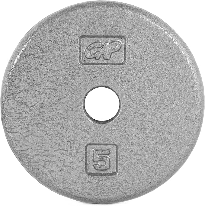 CAP Barbell Standard 1-Inch Cast Iron Weight Plates - Singles & Sets | 1.25-50 lbs | Multiple Options