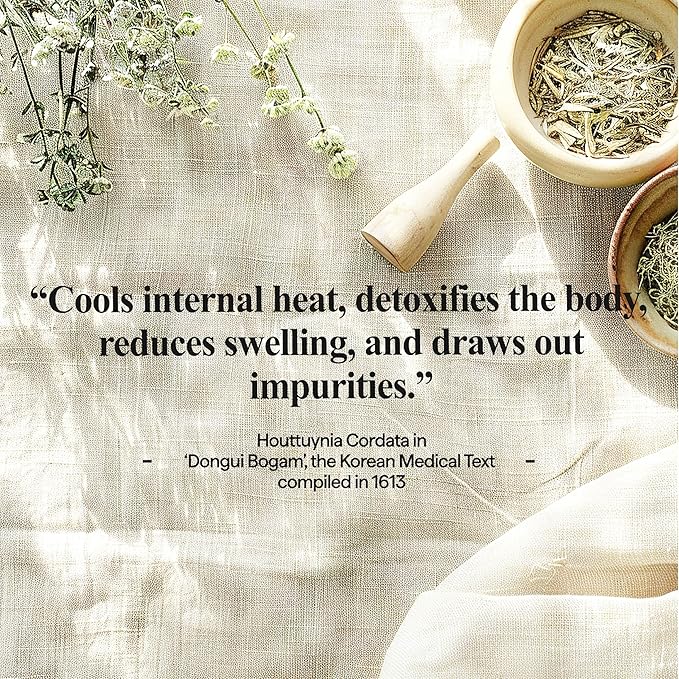 All Natural Houttuynia Cordata Mask Sheet - Heartleaf Soothing & Sebum Control Facial Sheet Mask, Gentle Formula for Daily Use (13ea)