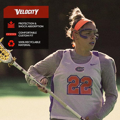 Velocity Champion Adult Mouthguard, 1 Pack, Navy & Red - for Ages 18 and Up - Ideal for Lacrosse, Football, Hockey, Basketball, Soccer, Boxing, Martial Arts, Field Hockey, and More