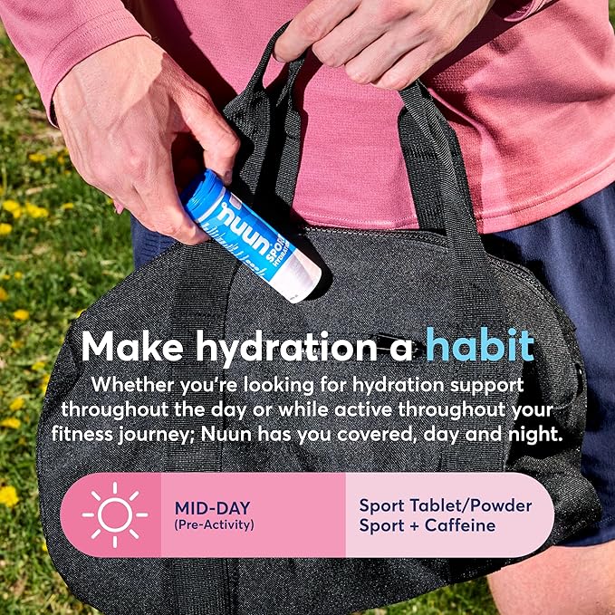 Nuun Sport Electrolyte Powder Packets with Magnesium, Calcium, Potassium, Chloride, and Sodium, Hydration Packets for On-the-Go, Strawberry Kiwi Flavor, Gluten Free & Vegan, 16 Single Servings