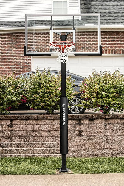 Silverback In-Ground Basketball Hoops, Adjustable Height Tempered Glass Backboard and Pro-Style Flex Rim. - Multiple Styles Available