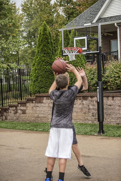 Silverback In-Ground Basketball Hoops, Adjustable Height Tempered Glass Backboard and Pro-Style Flex Rim. - Multiple Styles Available