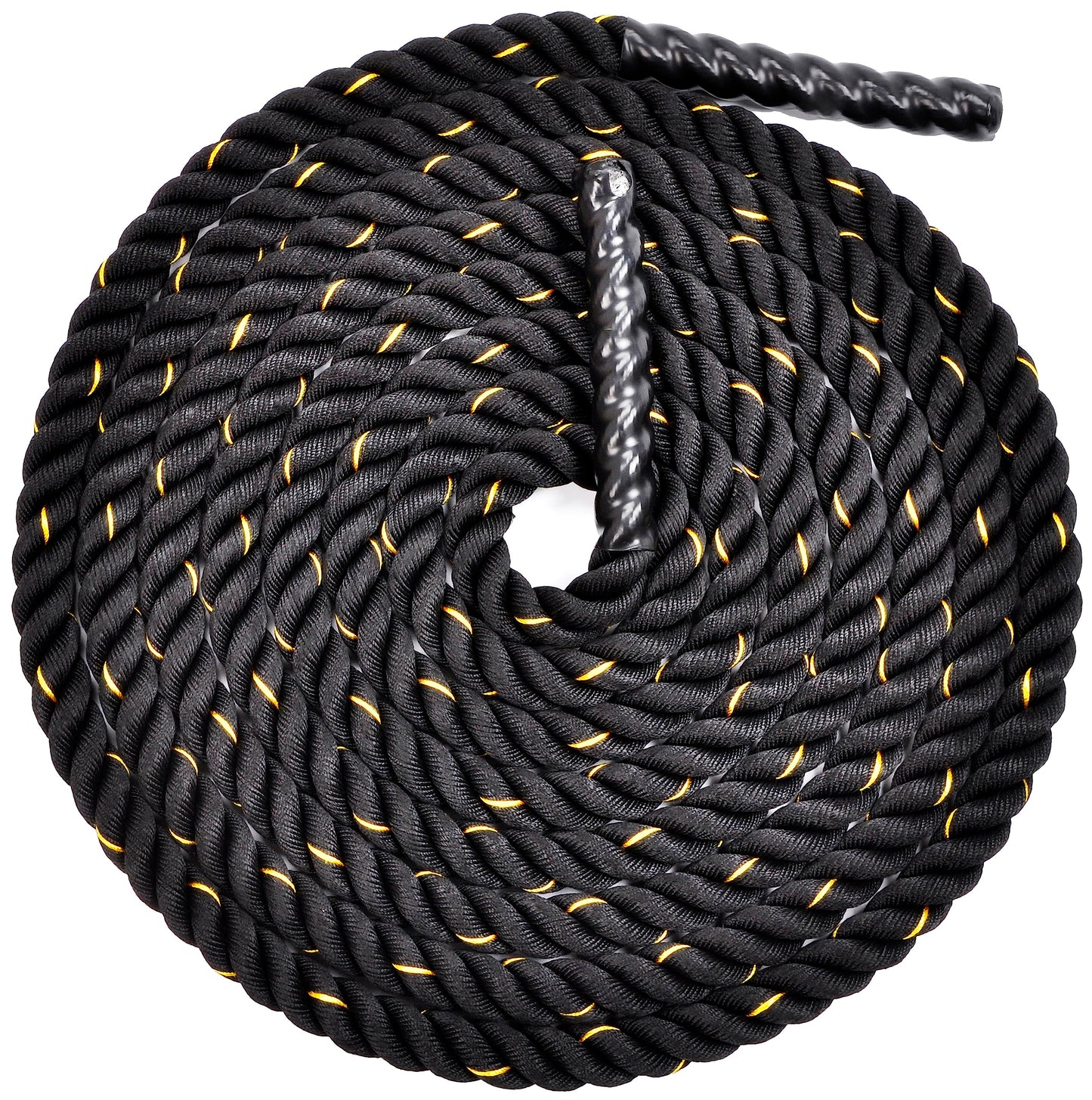 Fitvids Battle Rope 1.5Inch Diameter Poly Dacron 30 FT Length, Heavy Ropes for Home Gym and Workout