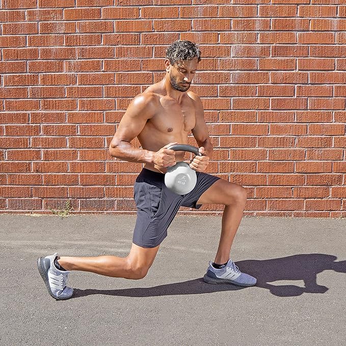 ProsourceFit Vinyl Coated Cast Iron Kettlebells for Full Body Fitness Workouts