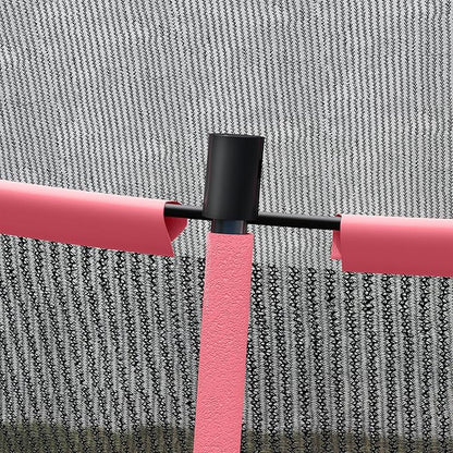 Soozier Trampoline Outdoor, Recreational Trampoline with Net Enclosure, Curved Poles and Safety Spring Cover for Kid Adults, ASTM Approved