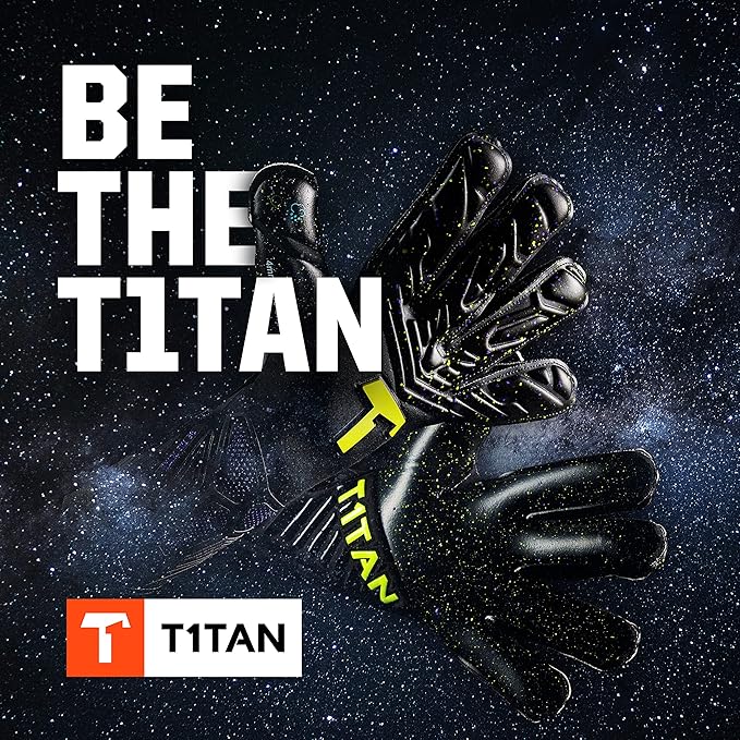 T1TAN Alien Galaxy Goalkeeper Gloves - Professional Soccer Goal Keeper Gloves for Youth, Men & Women - Size 6-11
