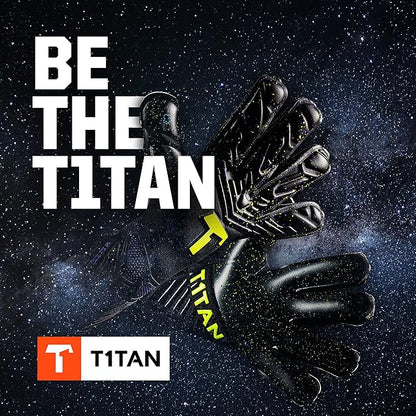 T1TAN Alien Galaxy Goalkeeper Gloves - Professional Soccer Goal Keeper Gloves for Youth, Men & Women - Size 6-11
